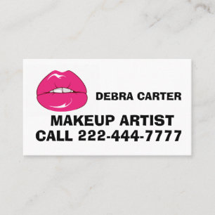 MAKEUP ARTIST LIPSTICK AFFÄRSKORT PERSONLIG VISITKORT