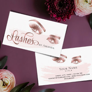 Makeup Artist Long Lash Eyebrow Ögon Lash Brows Visitkort