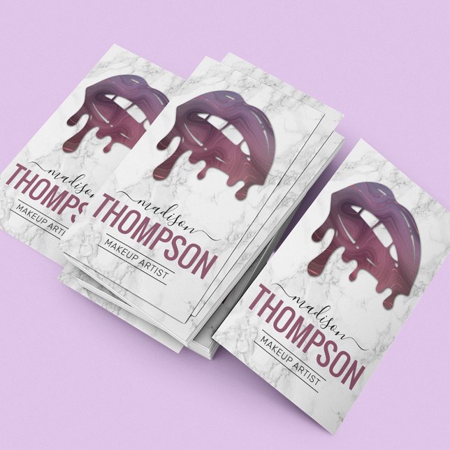 Makeup Artist Lopplock Gloss Visitkort (Skapare uppladdad)