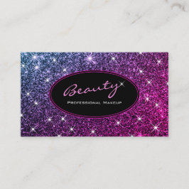 Makeup Artist Luminous Rosa Lila Glitter Beauty Visitkort