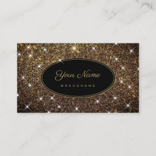 Makeup Artist Luminous Stars Elegant Guld Glitter Visitkort