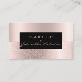 Makeup Artist Luxe Ro Guld Ombre Glitter Visitkort
