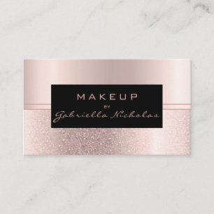 Makeup Artist Luxe Ro Guld Ombre Glitter Visitkort