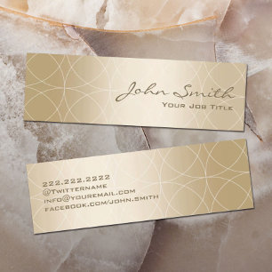 Makeup Artist Luxury Geometric Guld salon Mini Visitkort