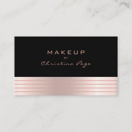 Makeup Artist Luxury Ro Guld Ombre & Black Visitkort