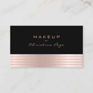 Makeup Artist Luxury Ro Guld Ombre & Black Visitkort