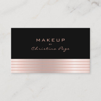 Makeup Artist Luxury Ro Guld Ombre & Black Visitkort