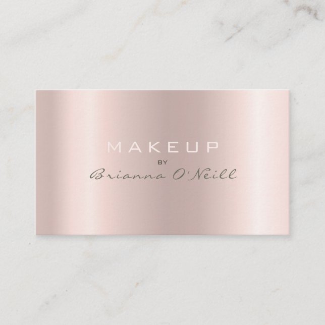 Makeup Artist Luxury Ro Guld Ombre Visitkort (Framsida)