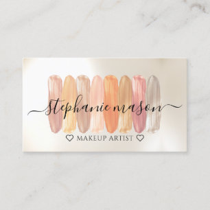 Makeup Artist Makeup Shades Modern Cream Färg Visitkort
