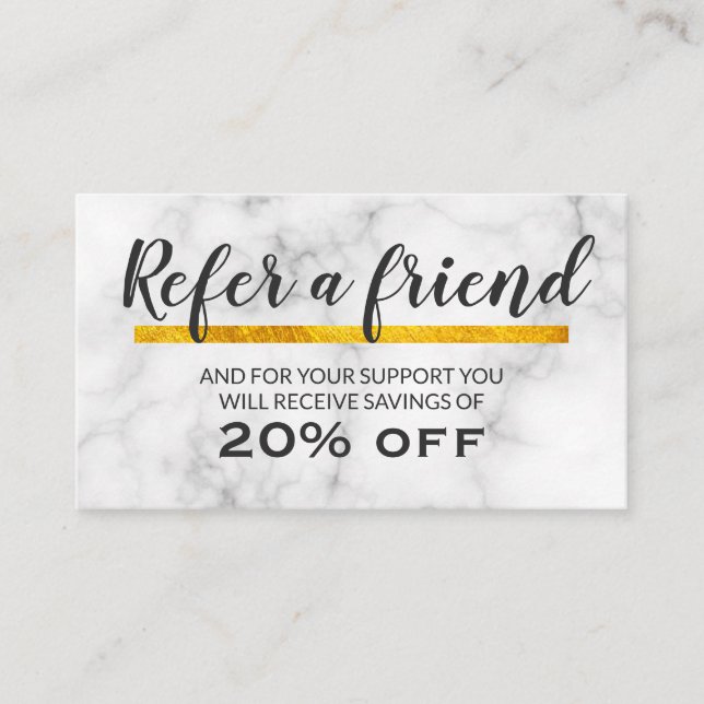 Makeup Artist Marble Guld accent Loyalty Lojalitetskort (Framsida)