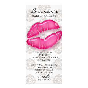 Makeup Artist Marknadsföring Cards Beauty Läppar G Reklamkort