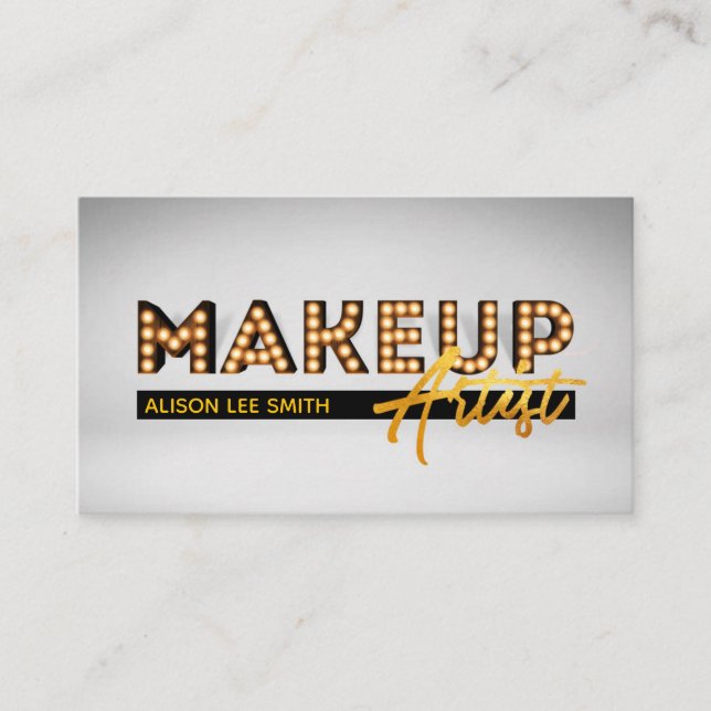 Makeup Artist Marquee Visitkort (Framsida)