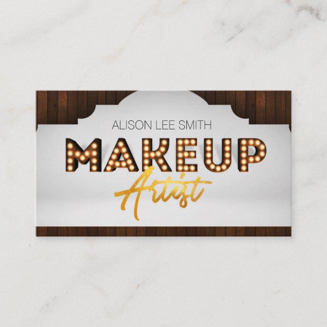 Makeup Artist Marquee Visitkort (Framsida)