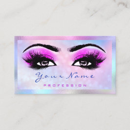 Makeup Artist Microblade Eyelash Holograph HotPink Visitkort