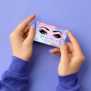 Makeup Artist Microblading Eyelash Holograph Rosa Visitkort