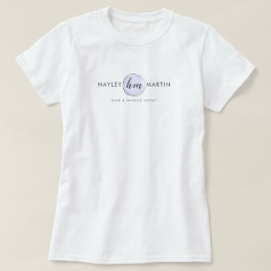 Makeup Artist/Mode Designer Anpassningsbar Logotyp T Shirt