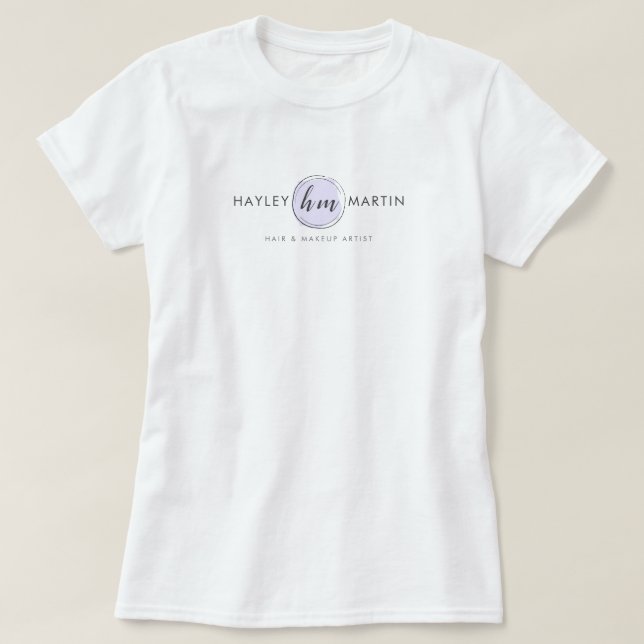 Makeup Artist/Mode Designer Anpassningsbar Logotyp T Shirt (Design framsida)