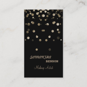 Makeup Artist Mode Glow Glitter Gnistra Guld Visitkort