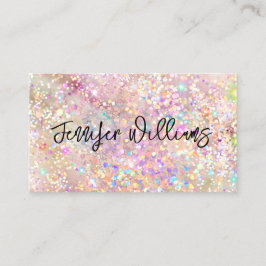 Makeup Artist Modern Elegant HoloGraph Glitter B Visitkort