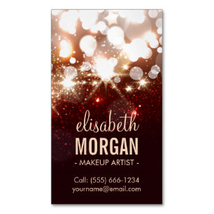 Makeup Artist - Modern Glitter Gnistra Visitkortmagnet