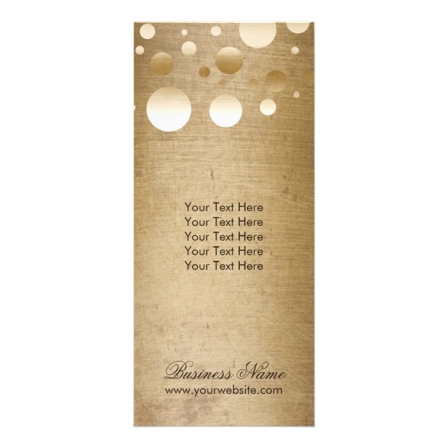 Makeup Artist Modern Guld Confetti Dots Grunge Reklamkort (Framsidan)