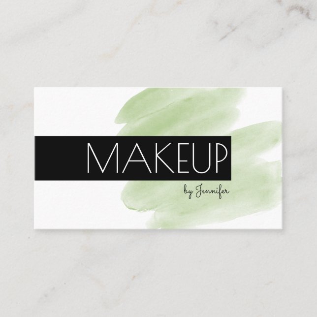 Makeup Artist Modern Minimalist Social Media Icons Visitkort (Framsida)