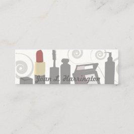 Makeup Artist Modern Swirl Feminine Cosmetolog Mini Visitkort