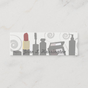 Makeup Artist Modern Swirl Feminine Cosmetolog Mini Visitkort