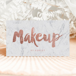 Makeup artist modern typography marble ro guld visitkort