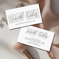 Makeup artist modern typography-skript vit