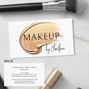 Makeup Artist Modern Typography Visitkort