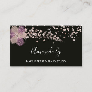 Makeup Artist Nagel Beauty SPA Ro Blommigt Visitkort