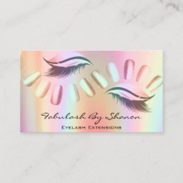 Makeup Artist Nagel Eyelash Extension Holograp Vip Visitkort