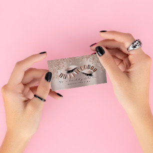 Makeup Artist Nagel Glitter Drips Ro Lash Lux Visitkort