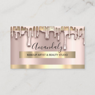 Makeup Artist Nagel Vax Beauty Guld Ro VIP Visitkort