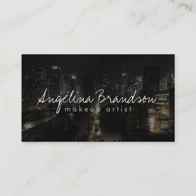 Makeup Artist Night City Photo Mode Card Visitkort (Framsida)
