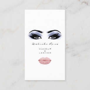 Makeup Artist Öga Lash Blue Eyebrow Läppar Visitkort