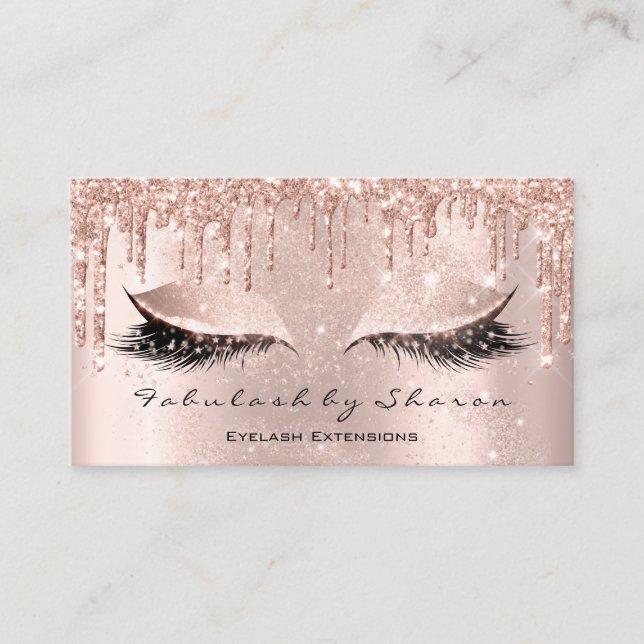 Makeup Artist Öga Lash Glitter Drives Ro Powde Visitkort (Framsida)