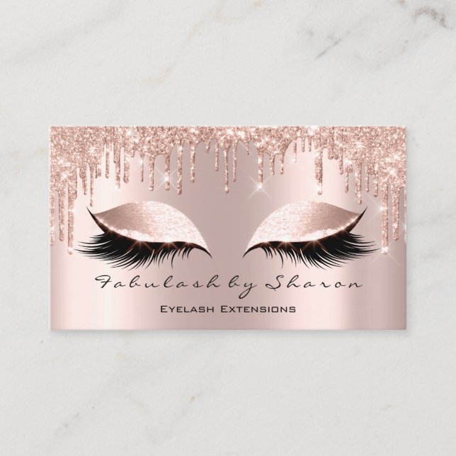 Makeup Artist Öga Lash Glitter Drives Ro Spark Visitkort (Framsida)