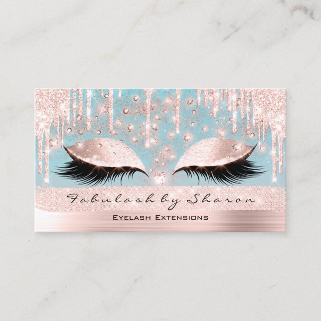 Makeup Artist Öga Lash Glitter Drives Ro Spark Visitkort (Framsida)