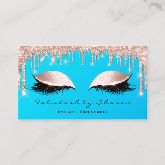 Makeup Artist Öga Lash Glitter Drives Ro Visitkort (Framsida)