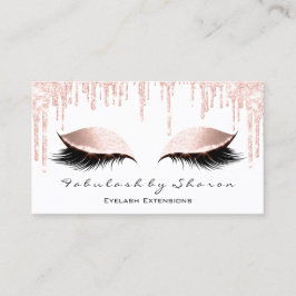 Makeup Artist Öga Lash Glitter Drives Ro White Visitkort