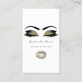 Makeup Artist Öga Lash Glitter Eyebrows Läppar Visitkort