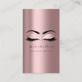 Makeup Artist Öga Lash Glitter Rosa Visitkort