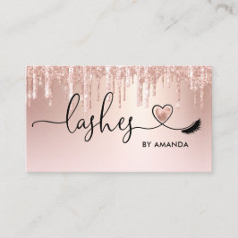 Makeup Artist Öga Lash  Rosa Glitter Busi Visitkort