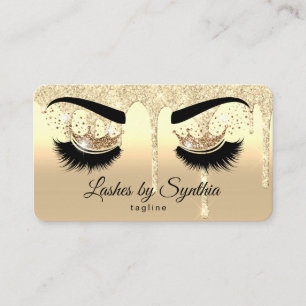 Makeup artist ögon lash drottning dropping guld visitkort