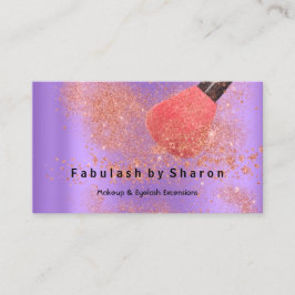 Makeup Artist Ögon Lash Glitter Ro Powder Lila Visitkort