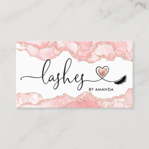 Makeup Artist Ögon Lash Rosa Agate Busine Visitkort