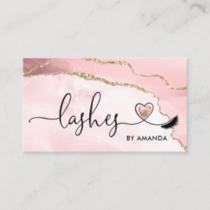 Makeup Artist Ögon Lash Rosa Agate Visitkort