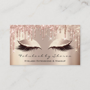 Makeup Artist Ögon Lash VIP Glitter Drift Ro Guld Visitkort